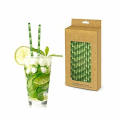 Wholesale Eco Biodegradable Disposable Bamboo Paper Drinking Straws